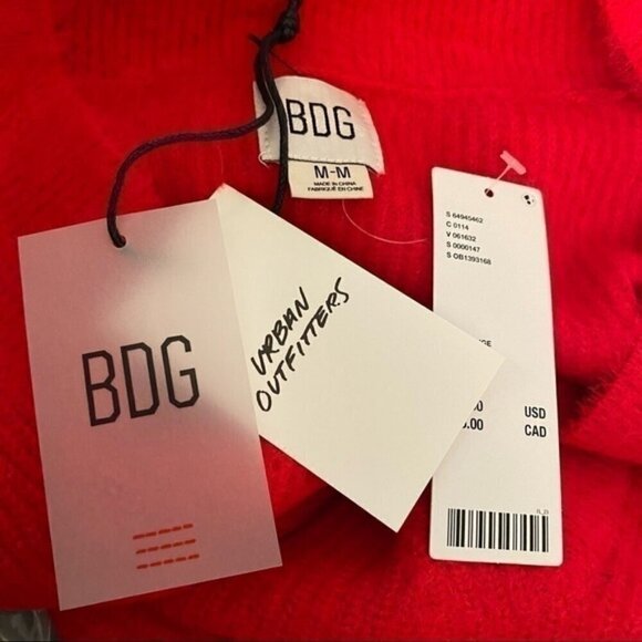 BDG Urban Outfitters Aden Sweater Vest in Red Medium - Picture 7 of 8